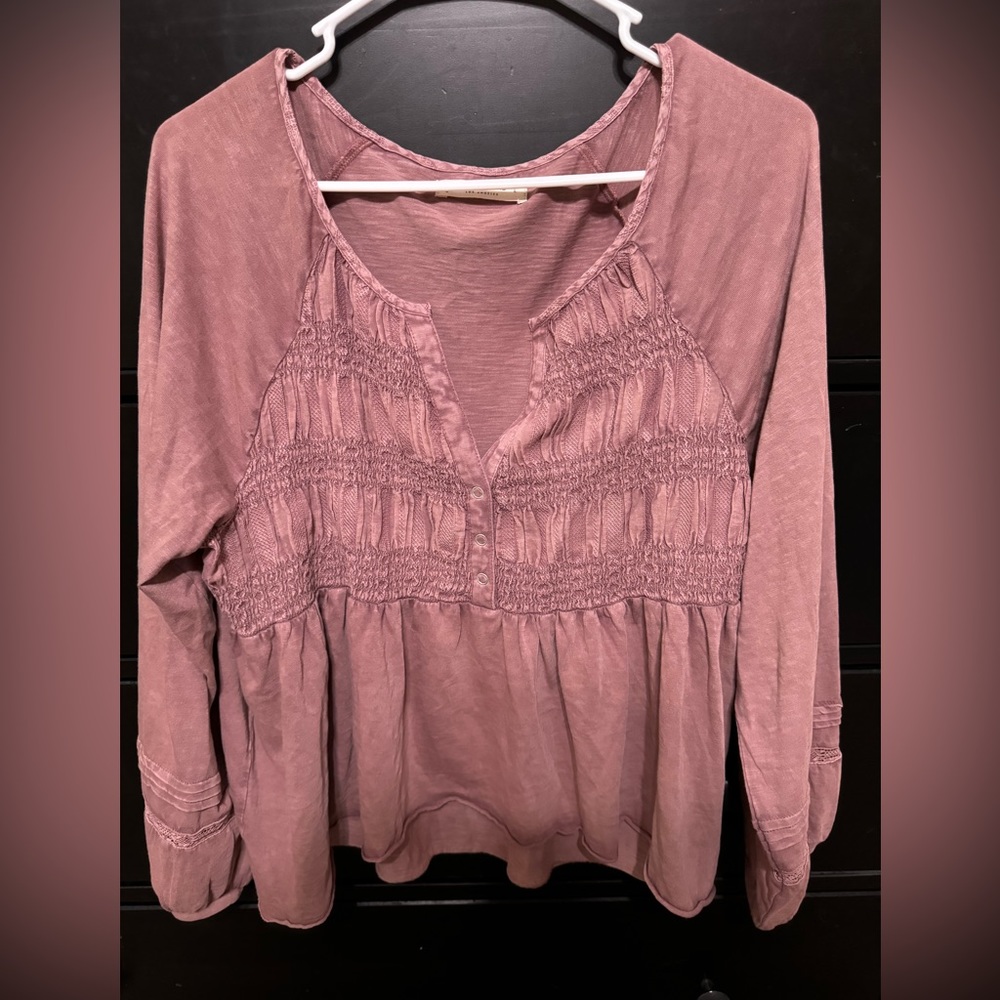 Lucky Brand Mauve Top Sz L